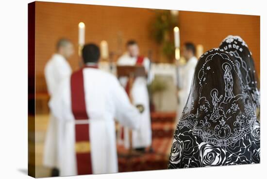 Mass in Saint Thomas's Chaldean Church, Sarcelles, Val d'Oise, France-Godong-Stretched Canvas