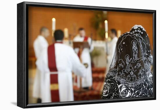 Mass in Saint Thomas's Chaldean Church, Sarcelles, Val d'Oise, France-Godong-Framed Photographic Print