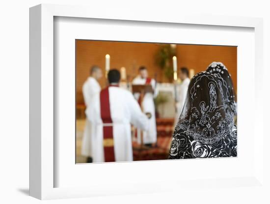 Mass in Saint Thomas's Chaldean Church, Sarcelles, Val d'Oise, France-Godong-Framed Photographic Print