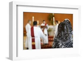 Mass in Saint Thomas's Chaldean Church, Sarcelles, Val d'Oise, France-Godong-Framed Photographic Print