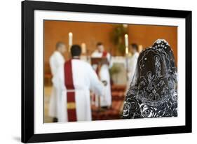 Mass in Saint Thomas's Chaldean Church, Sarcelles, Val d'Oise, France-Godong-Framed Photographic Print