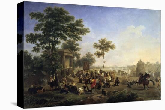 Mass in the Country around Rome, Late 18Th/Early 19th Century-Nicolas Antoine Taunay-Stretched Canvas