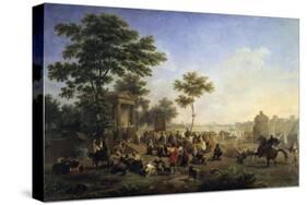 Mass in the Country around Rome, Late 18Th/Early 19th Century-Nicolas Antoine Taunay-Stretched Canvas