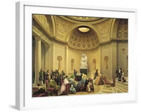 Mass in the Expiatory Chapel, 1830-48-Lancelot Theodore Turpin de Crisse-Framed Giclee Print