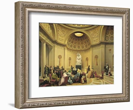 Mass in the Expiatory Chapel, 1830-48-Lancelot Theodore Turpin de Crisse-Framed Giclee Print