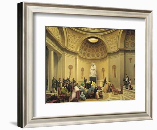 Mass in the Expiatory Chapel, 1830-48-Lancelot Theodore Turpin de Crisse-Framed Giclee Print