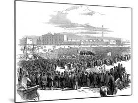 Mass Meeting of Chartists on Kennington Common, London, 10 April 1848-null-Mounted Giclee Print