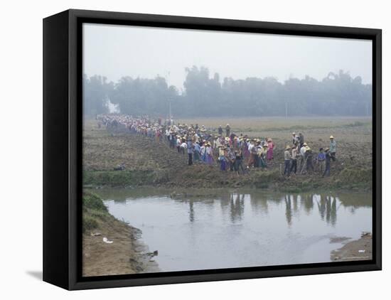 Mass Mobilisation, Irrigation Project, Yunnan, China-Occidor Ltd-Framed Stretched Canvas