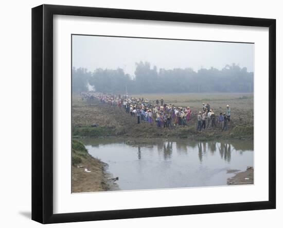 Mass Mobilisation, Irrigation Project, Yunnan, China-Occidor Ltd-Framed Photographic Print