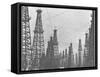 Mass of Oil Derricks at Spindletop Oil Field-null-Framed Stretched Canvas