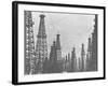 Mass of Oil Derricks at Spindletop Oil Field-null-Framed Photographic Print