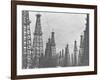 Mass of Oil Derricks at Spindletop Oil Field-null-Framed Photographic Print