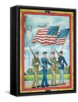 Mass-Produced Illustration of the Victory March, 1945-null-Framed Stretched Canvas