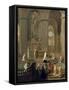 Mass Said by the Canon De La Porte, or the Main Altar of Notre Dame, Paris, 1708-1710-null-Framed Stretched Canvas