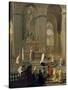 Mass Said by the Canon De La Porte, or the Main Altar of Notre Dame, Paris, 1708-1710-null-Stretched Canvas