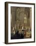 Mass Said by the Canon De La Porte, or the Main Altar of Notre Dame, Paris, 1708-1710-null-Framed Giclee Print