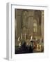 Mass Said by the Canon De La Porte, or the Main Altar of Notre Dame, Paris, 1708-1710-null-Framed Giclee Print