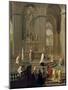 Mass Said by the Canon De La Porte, or the Main Altar of Notre Dame, Paris, 1708-1710-null-Mounted Giclee Print