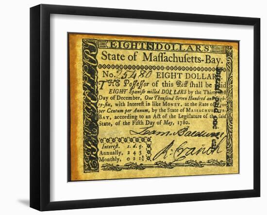 Massachusetts Banknote-null-Framed Giclee Print