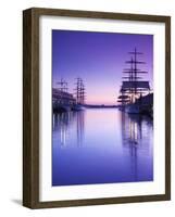 Massachusetts, Boston, Sail Boston Tall Ships Festival, Tall Ships by World Trade Center, USA-Walter Bibikow-Framed Photographic Print