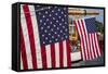 Massachusetts, Cape Ann, Annual Schooner Festival, Us Flag-Walter Bibikow-Framed Stretched Canvas