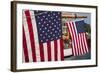 Massachusetts, Cape Ann, Annual Schooner Festival, Us Flag-Walter Bibikow-Framed Photographic Print