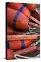 Massachusetts, Cape Ann, Rockport, Lobster Buoys-Walter Bibikow-Stretched Canvas