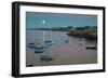 Massachusetts, Cape Ann, Rockport, Rockport Harbor, Moonrise-Walter Bibikow-Framed Photographic Print