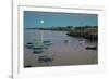 Massachusetts, Cape Ann, Rockport, Rockport Harbor, Moonrise-Walter Bibikow-Framed Photographic Print