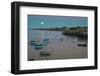 Massachusetts, Cape Ann, Rockport, Rockport Harbor, Moonrise-Walter Bibikow-Framed Photographic Print