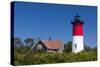 Massachusetts, Cape Cod, Eastham, Nauset Light, Lighthouse-Walter Bibikow-Stretched Canvas