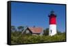 Massachusetts, Cape Cod, Eastham, Nauset Light, Lighthouse-Walter Bibikow-Framed Stretched Canvas