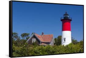 Massachusetts, Cape Cod, Eastham, Nauset Light, Lighthouse-Walter Bibikow-Framed Stretched Canvas