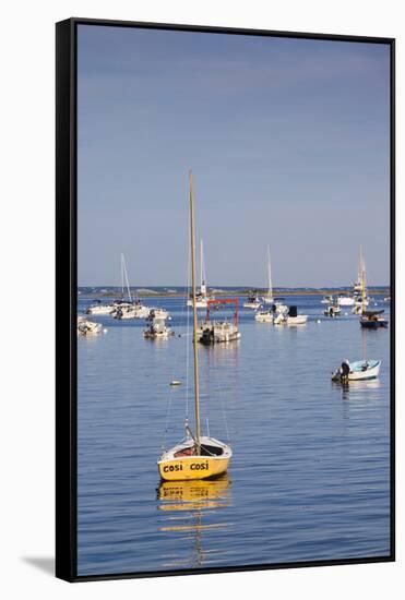 Massachusetts, Cape Cod, Provincetown, the West End, Boats-Walter Bibikow-Framed Stretched Canvas