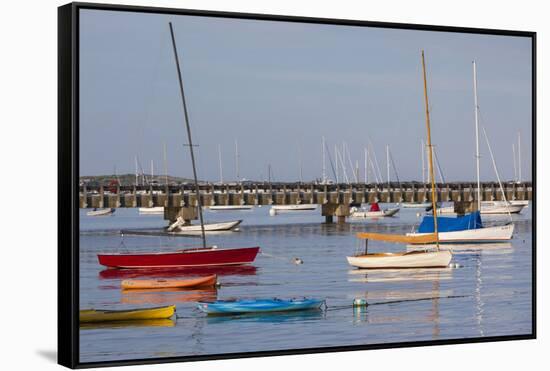 Massachusetts, Cape Cod, Provincetown, the West End, Boats-Walter Bibikow-Framed Stretched Canvas