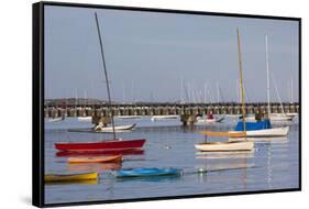 Massachusetts, Cape Cod, Provincetown, the West End, Boats-Walter Bibikow-Framed Stretched Canvas
