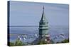 Massachusetts, Cape Cod, Provincetown, View of Town Hall and Harbor-Walter Bibikow-Stretched Canvas