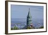 Massachusetts, Cape Cod, Provincetown, View of Town Hall and Harbor-Walter Bibikow-Framed Photographic Print