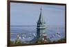 Massachusetts, Cape Cod, Provincetown, View of Town Hall and Harbor-Walter Bibikow-Framed Photographic Print