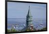 Massachusetts, Cape Cod, Provincetown, View of Town Hall and Harbor-Walter Bibikow-Framed Photographic Print