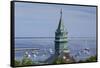 Massachusetts, Cape Cod, Provincetown, View of Town Hall and Harbor-Walter Bibikow-Framed Stretched Canvas