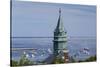 Massachusetts, Cape Cod, Provincetown, View of Town Hall and Harbor-Walter Bibikow-Stretched Canvas