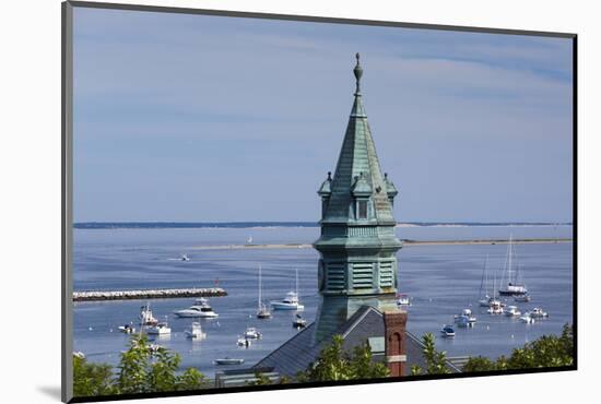 Massachusetts, Cape Cod, Provincetown, View of Town Hall and Harbor-Walter Bibikow-Mounted Photographic Print