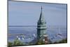 Massachusetts, Cape Cod, Provincetown, View of Town Hall and Harbor-Walter Bibikow-Mounted Photographic Print