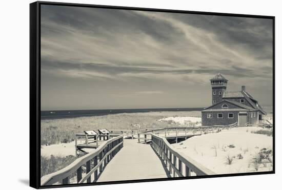 Massachusetts, Cape Cod, Race Point, Old Harbor Life Saving Station-Walter Bibikow-Framed Stretched Canvas