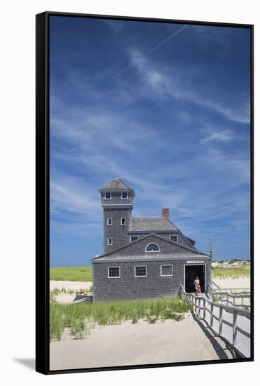 Massachusetts, Cape Cod, Race Point, Old Harbor Life Saving Station-Walter Bibikow-Framed Stretched Canvas