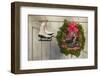 Massachusetts, Essex, Ice Skates and Christmas Wreath-Walter Bibikow-Framed Photographic Print