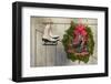 Massachusetts, Essex, Ice Skates and Christmas Wreath-Walter Bibikow-Framed Photographic Print
