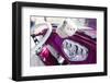 Massachusetts, Gloucester, Antique Car Show, Fuzzy Dice-Walter Bibikow-Framed Photographic Print