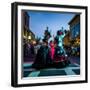 Massachusetts, Gloucester Downtown Block Party, Belly Dancers-Walter Bibikow-Framed Premium Photographic Print